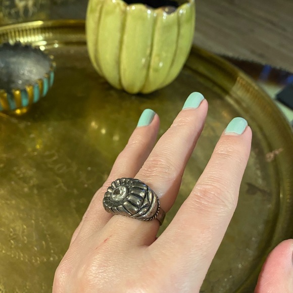 Silver Ring With Zircon